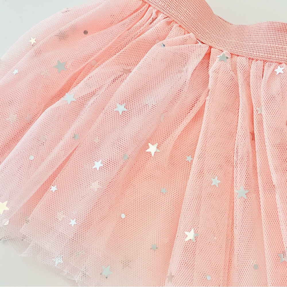 BMagical Light Pink Starry Kids Tulle Skirt - Girls 3T - Picture 3 of 7